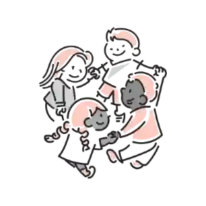 こどもが遊んでいるイラスト