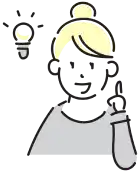 閃いた若い女性のイラスト